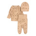 Комплект для новорожденных распашонка ползуны шапочка Bear on coffee