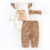 Комплект для девочки боди штаны повязка Cute teddy bear