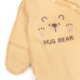 Комплект для малышей боди ползуны чепчик Hug Bear футер