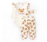 Комплект для девочки боди штанишки и повязка с мишками Girl Bears