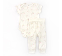 Комплект ясельный для девочки боди и штаны Rainbow