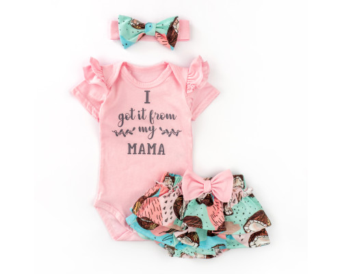 Комплект для девочки боди блумеры повязка Coconut