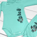 Набір кольору ментол для дитини боді та штани від трьох місяців Єнотики