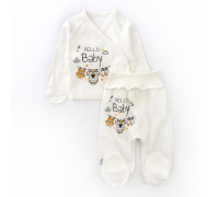 Комплект для новорожденного распашонка ползунки Hello Baby