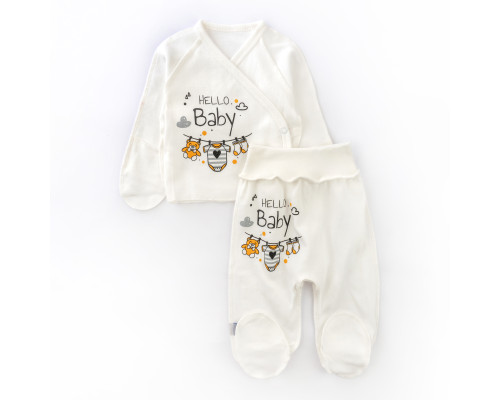 Комплект для новорожденного распашонка ползунки Hello Baby