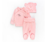 Комплект для малышей 3 в 1 распашонка ползуны шапочка с ушками My Baby