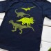 Комплект для мальчика Динозавры на синем
