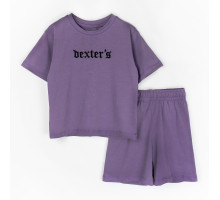 Комплект футболка та шорти з вишивкою Purple Dexters