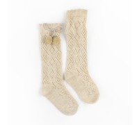 Гольфы для девочки с шариками Cute Beige