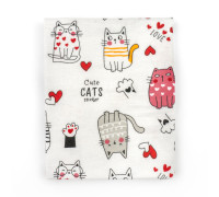 Пеленка из фланели для новорожденных Cats