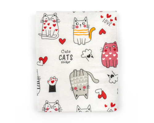 Пеленка из фланели для новорожденных Cats