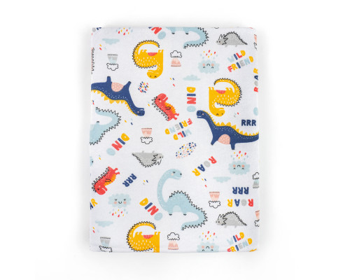 Пеленка для новорожденных из футера Dino