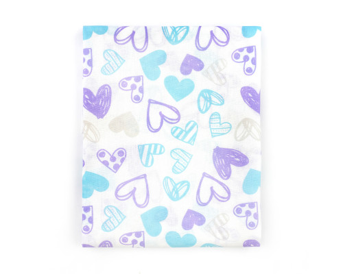 Пеленка детская ситец Colored heart