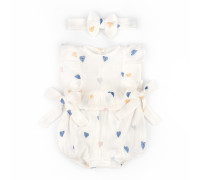 Песочник с повязкой для девочки муслин Heart Melody