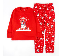 Піжама дитяча кофта та штани Christmas llama футер