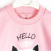 Пижама для девочки с начесо с принтом котика Hello Cat