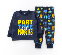 Пижама детская утепленная с монстриками Little Monster