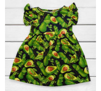 Платье детское с ярким принтом Авокадо