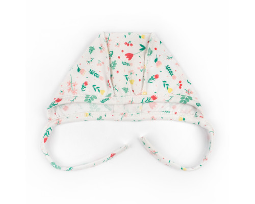 Чепчик на завʼязках для дівчинки Field Flowers