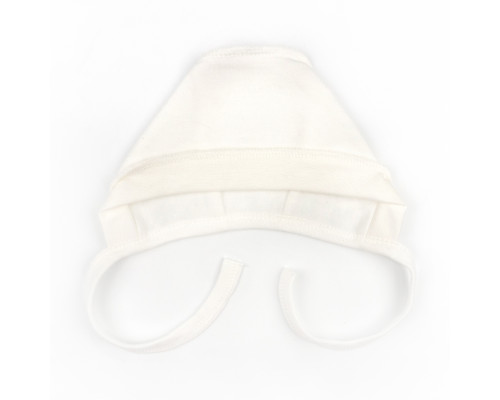 Чепчик для младенцев на завязках Creamy футер