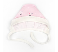 Чепчик для дівчинки на завʼязках Curly Cute футер