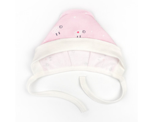 Чепчик для девочки на завязках Curly Cute футер