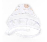 Чепчик для младенцев на завязках Оn the moon футер