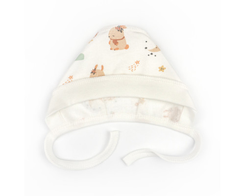 Чепчик на завʼязках з футера Оn the moon