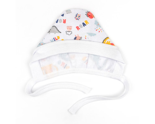 Чепчик для новорожденных с начесом Dino