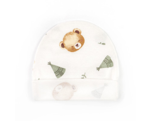 Шапочка с мишками для младенцев Baby bear интерлок