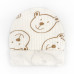Шапочка с подворотом из интерлока Bear on milk