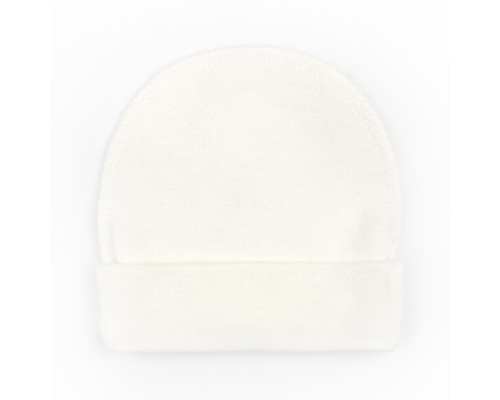 Шапочка для новорожденных с подворотом Pure