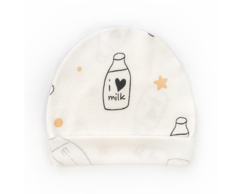 Шапочка с подворотом Milk интерлок
