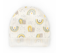 Шапочка для младенцев с подворотом Rainbow интерлок