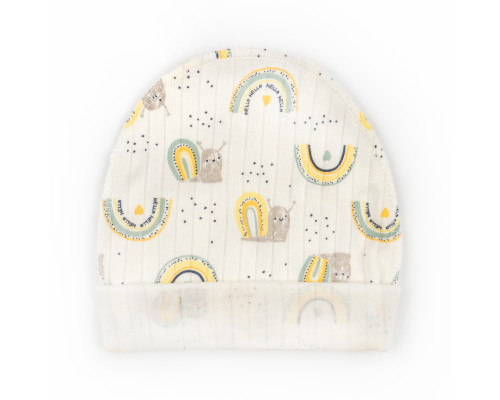 Шапочка для младенцев с подворотом Rainbow интерлок