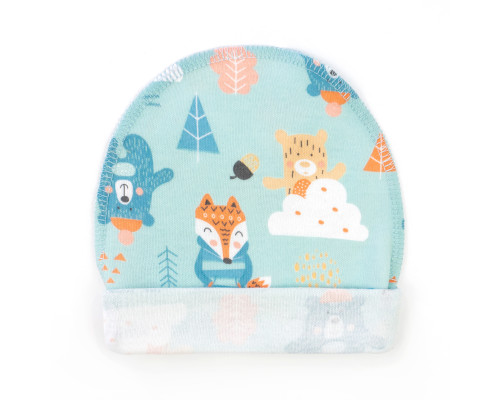 Шапочка для новорожденных с подворотом Forest интерлок