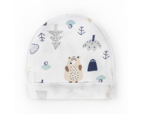 Шапочка для новорожденных из интерлока Forest Bear