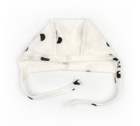 Шапочка на завʼязках з інтерлока Panda