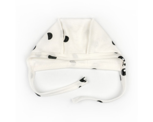 Шапочка на завʼязках з інтерлока Panda