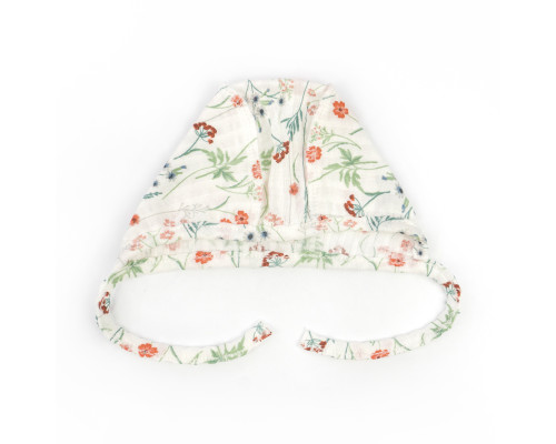 Чепчик для девочки Botanic на завязках интерлок