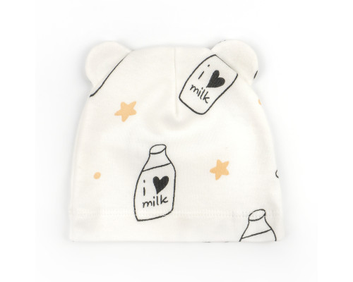 Шапочка з вушками інтерлок під розпошиття Milk