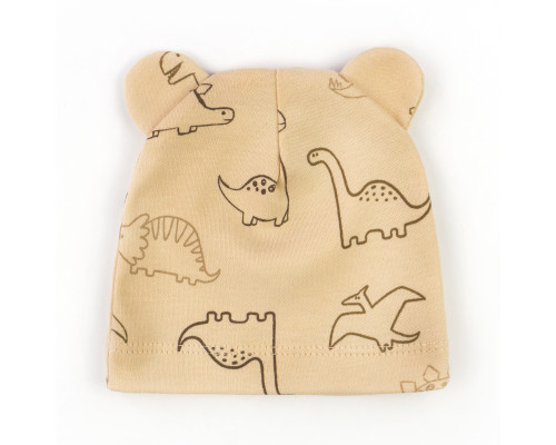 Шапочка з вушками під розпошиття для новонароджених Dino
