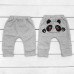 Трикотажные штаны для ребенка в сером цвете с принтом сзади Panda