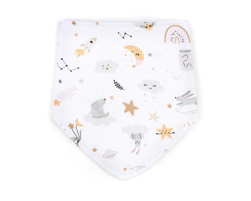 Непромокаемый слюнявчик-бандана Оn the moon футер