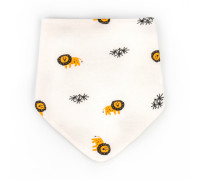 Слюнявчик-бандана из футера Lion непромокаемая вставка