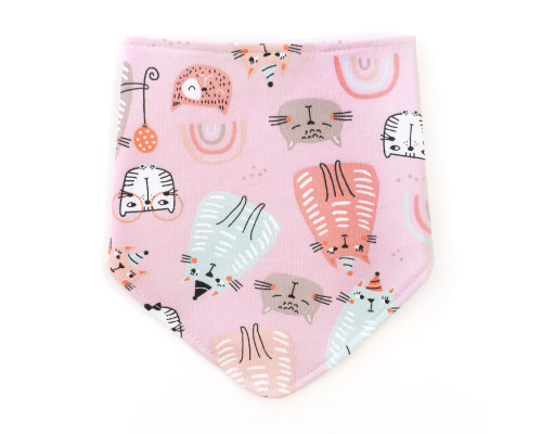 Слинявчик-бандана з футера з непромокаючою вставкою Cute Cats