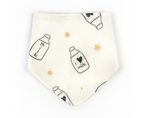 Слинявчик-бандана з інтерлоку Milk непромокаюча вставка