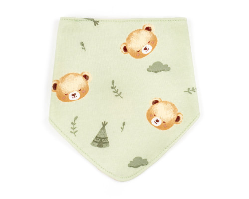 Слюнявчик-бандана на кнопках Baby bear