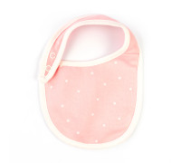 Слинявчик для дівчинки на непромокаючій махрі Dots on pink