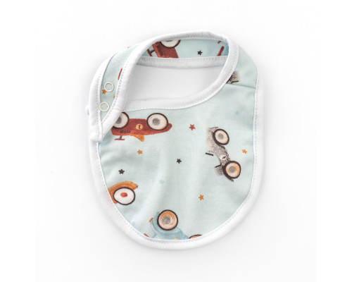 Слюнявчик для мальчика на непромокаемой махре Racing cars